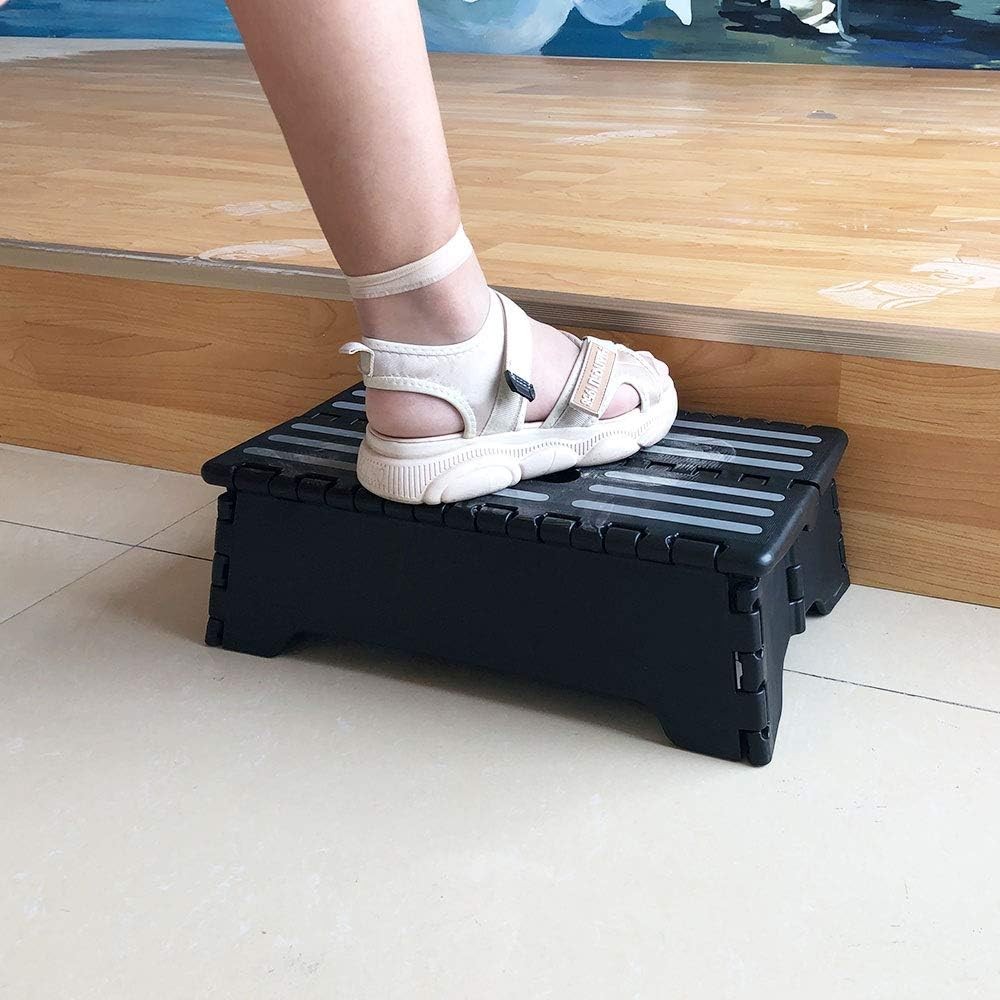 5 Inch Portable Folding Step Stool – Safe & Stable Foldable Stepping Stool for C