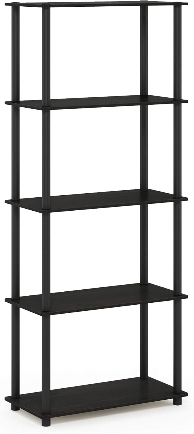 TURN-N-TUBE Storage Shelves 5-Tier Book Shelf Corner Shelf Toolless Open Shelves