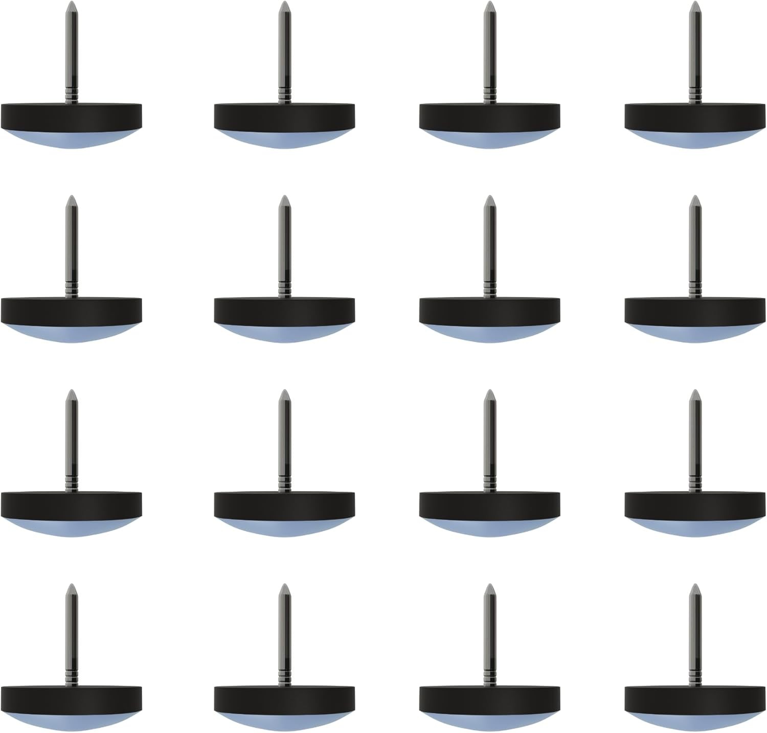 Nail On Furniture Glides for Chairs & Tables – 1 Inch, 16 Pack – Chair Grey