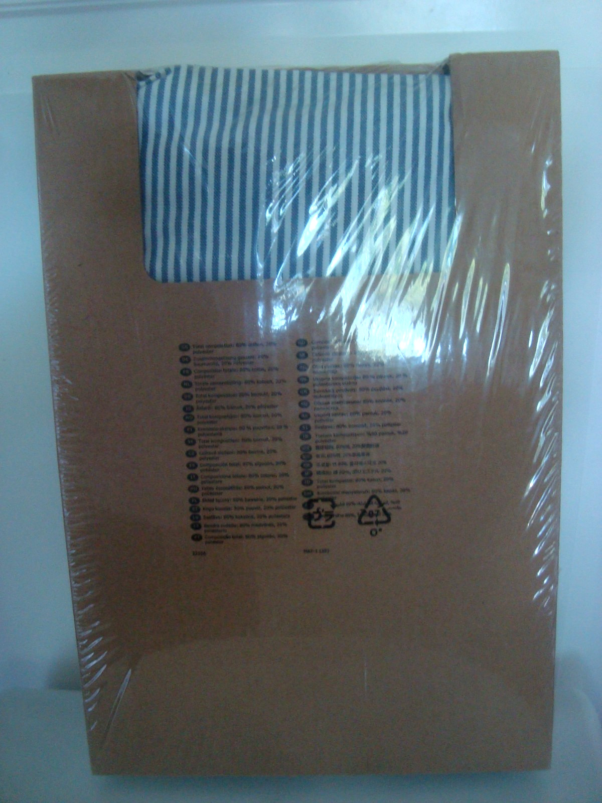 IKEA Cover for STOCKSUND Bench REMVALLEN Blue / White Ticking Stripes 903.063.36