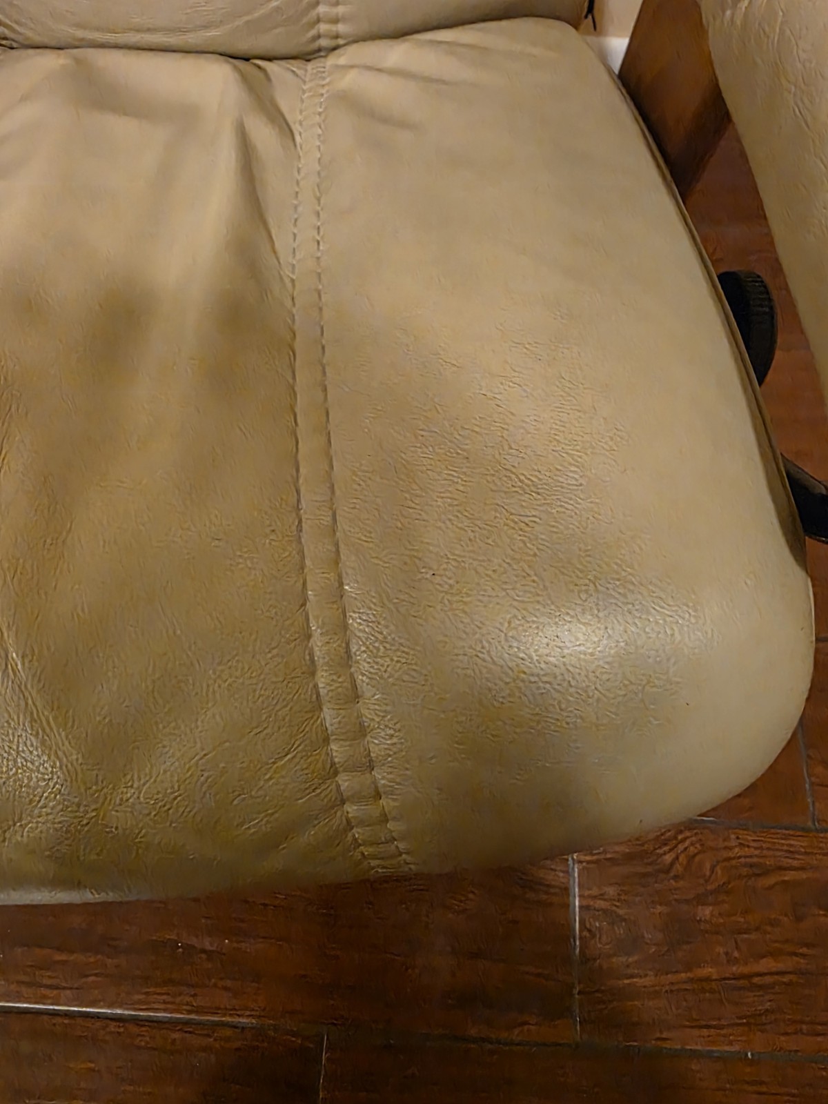 Ekornes Stressless Medium Sand Leather ‘Consul’ Swivel Recliner & Ottoman