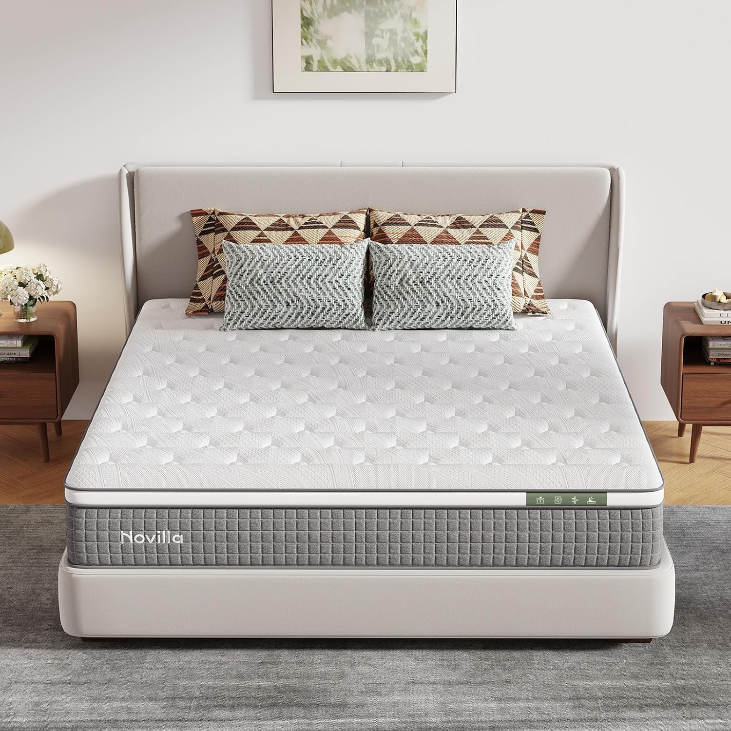 12 Inch XL Twin Mattress,Twin XL Hybrid Mattress with Gel Memory Foam,Pocketed