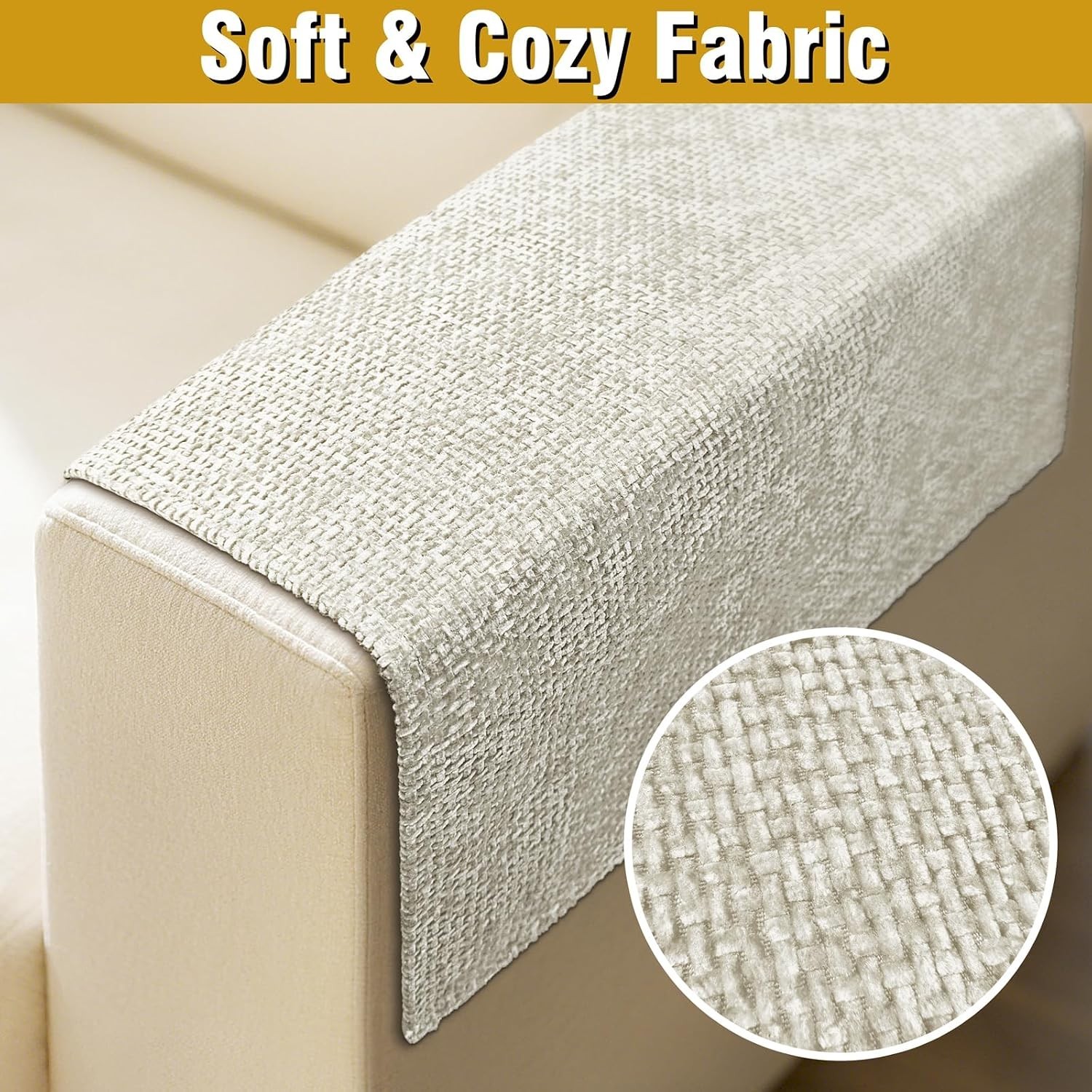 Couch Arm Covers, Sofa Arm Covers, Waterproof Armrest Cover for Sofa, Armchai…