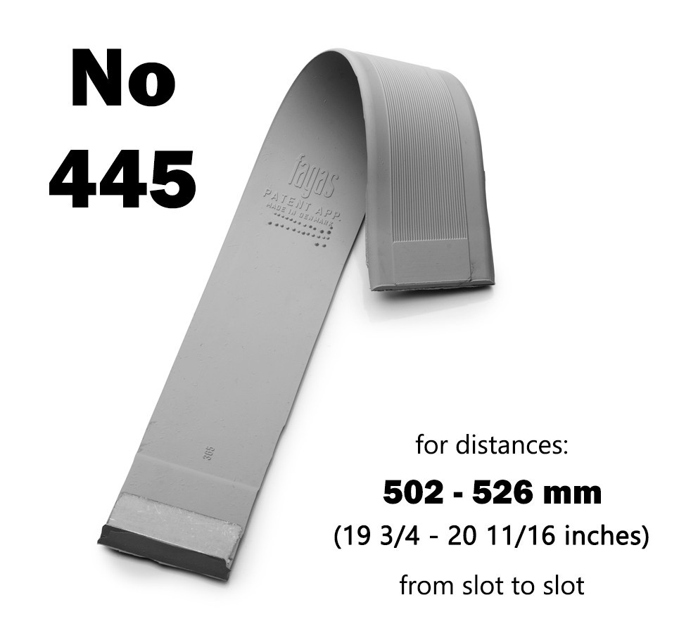 The Original Fagas Strap No 445. Rubber Seat Webbing with Metal Clips. Danish