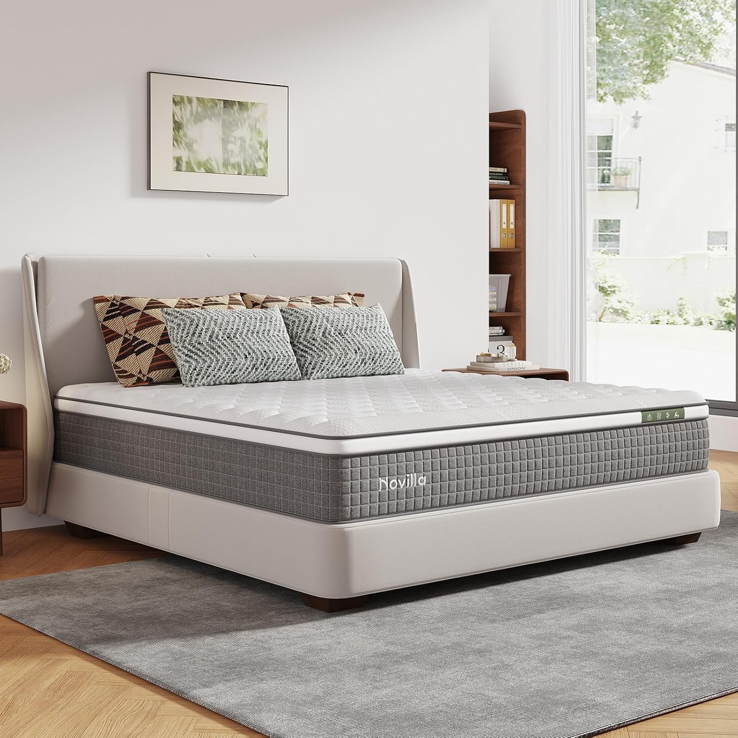 12 Inch XL Twin Mattress,Twin XL Hybrid Mattress with Gel Memory Foam,Pocketed