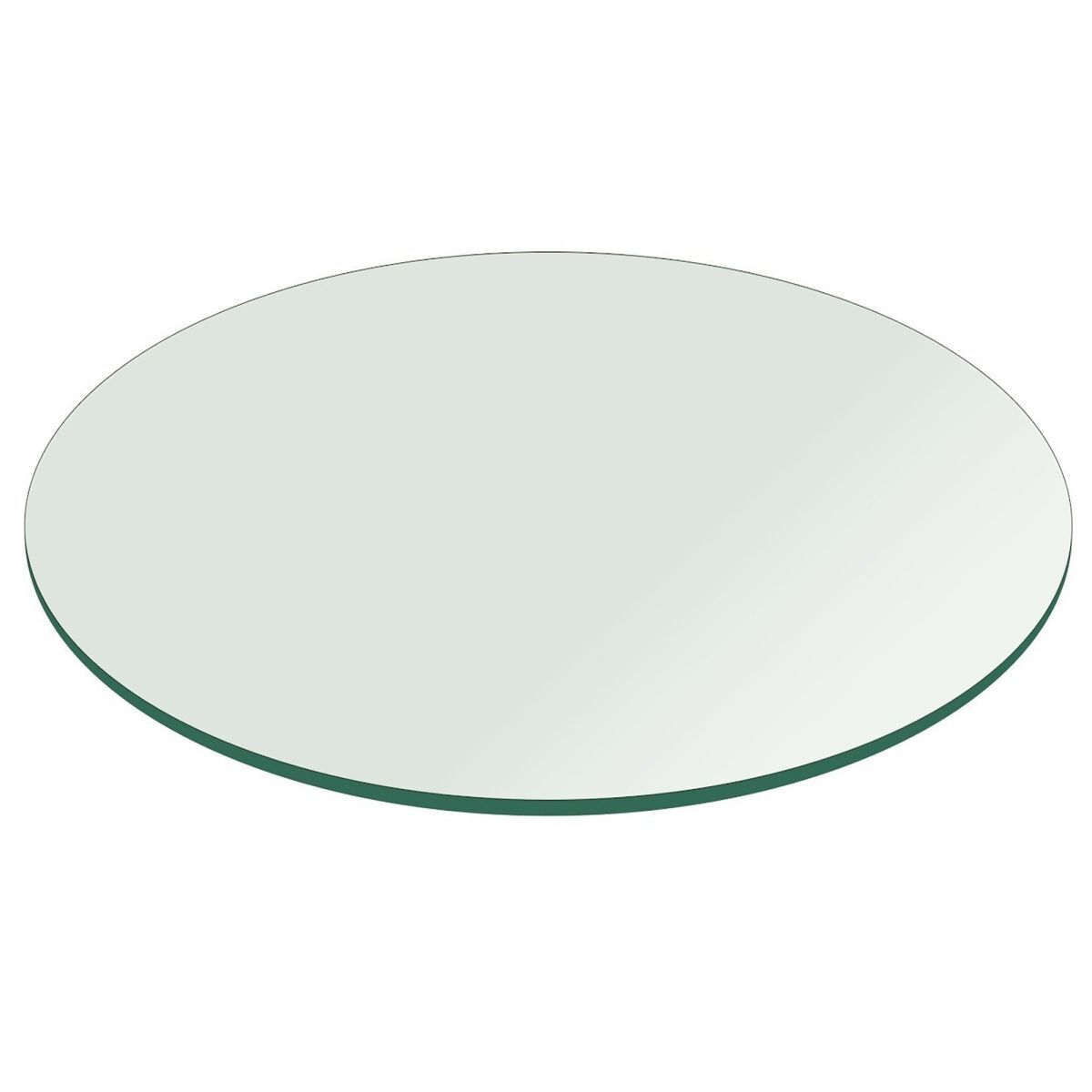 3/8″ Inch Thick Clear Tempered Glass Table Top with Flat Polished Edge