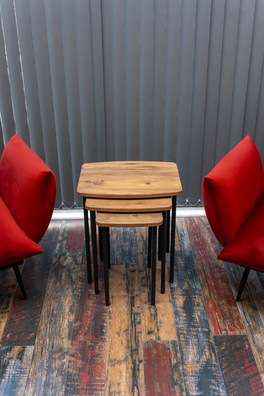 3-Piece Nesting Table Set, Space-Saving Living Room Side Tables