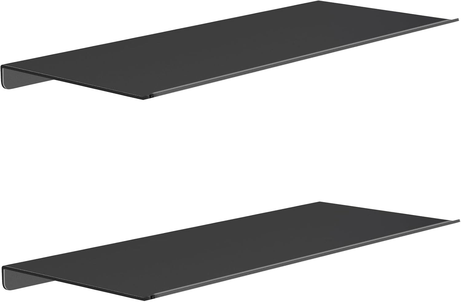 MKO 2 Pack 12″ Floating Shelves for Wall, Metal Wall Mounted Shelf for Bathroom,