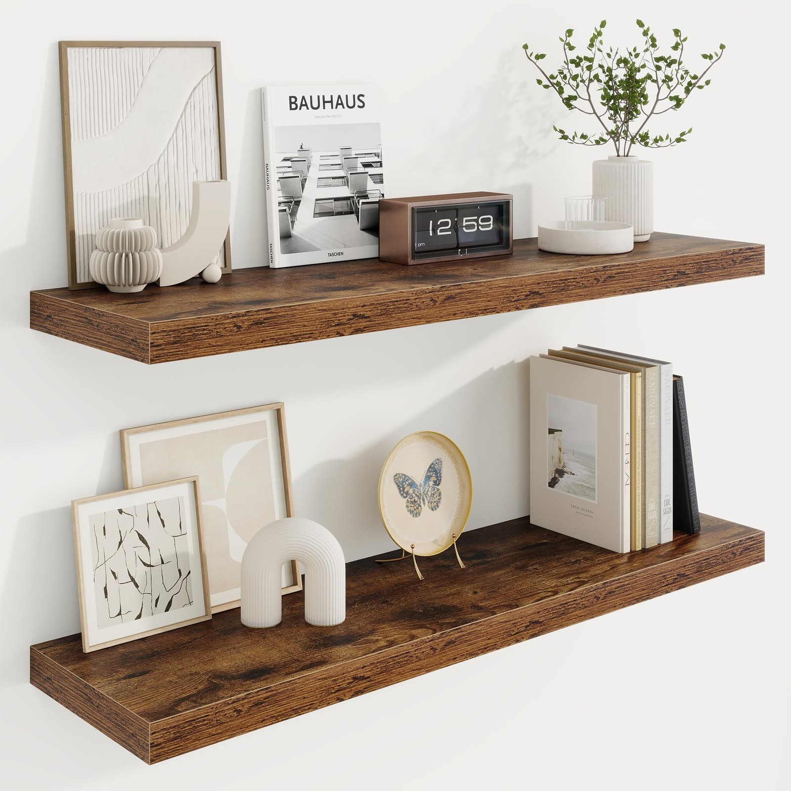 Marsmiles 36In Floating Shelves For Wall 36 W X 9.25 D X 1.25 H 2 Pack Long