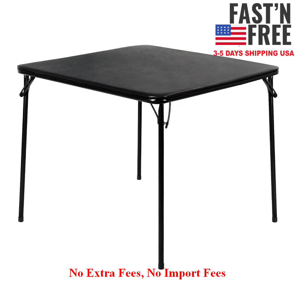 34″ Folding Card Table, Portable Table for Dining, Camping, or Game Night, NEW