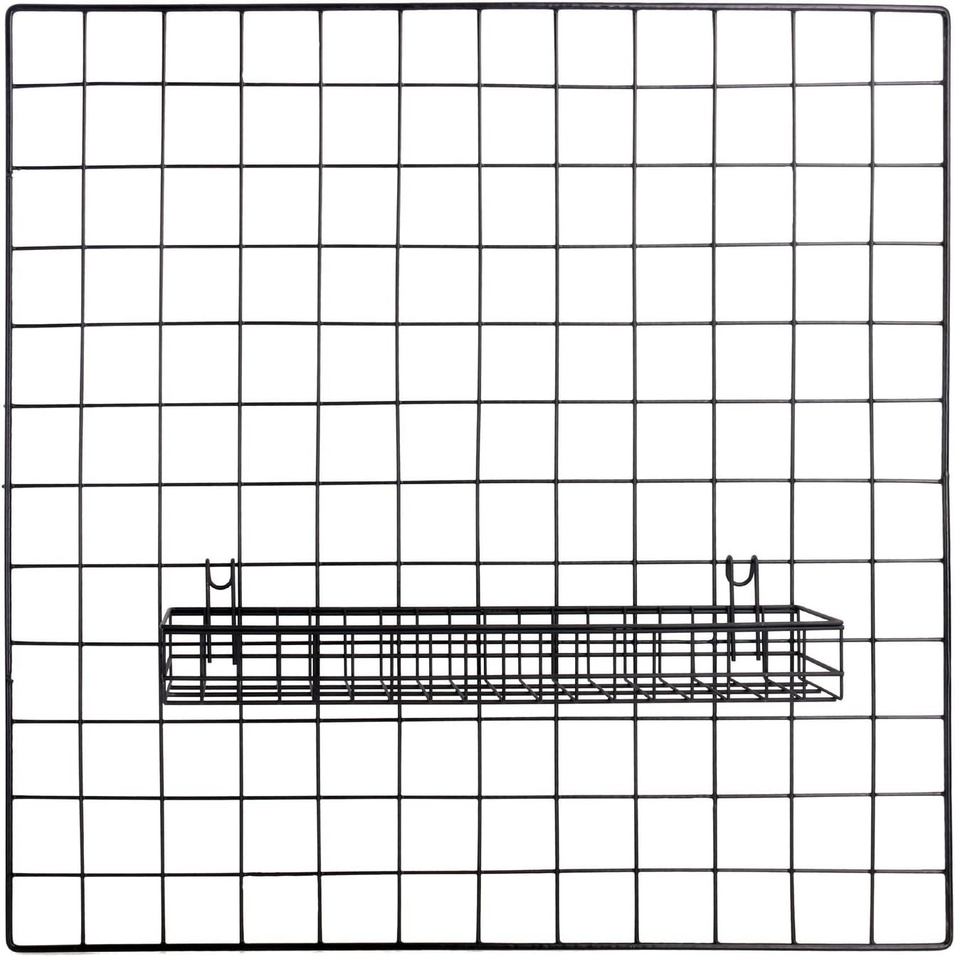 Kaforise Hanging Basket for Wire Wall Grid Panel, Multi-Function Small, Black
