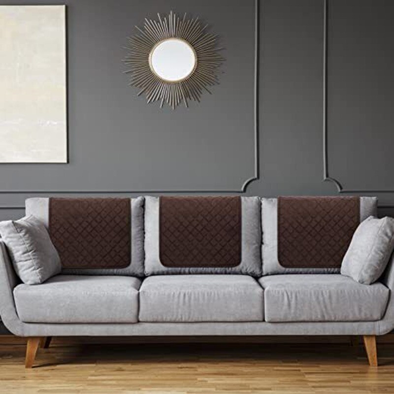 Recliner Headrest Sofa Cover Armrest Cover With Pockets Sofa Headrest Protector