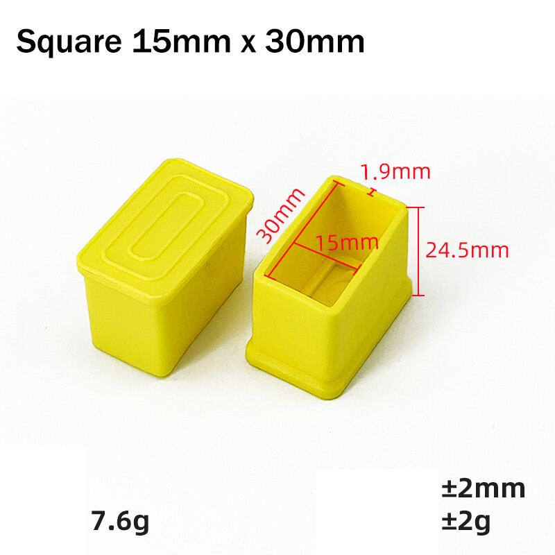 Yellow Round/Square PVC Rubber Chair Table Feet Leg Protector Furniture End Caps
