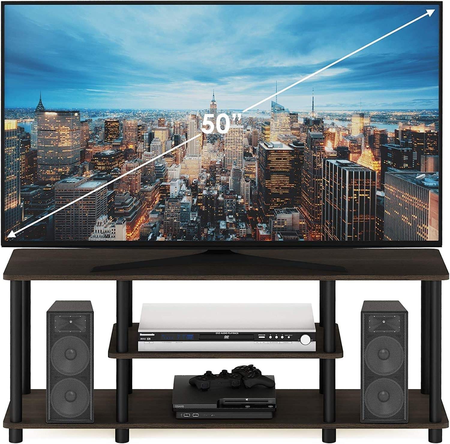 Turn-N-Tube 3-Tier TV Stand For 50-Inch TV No Tools Assembly