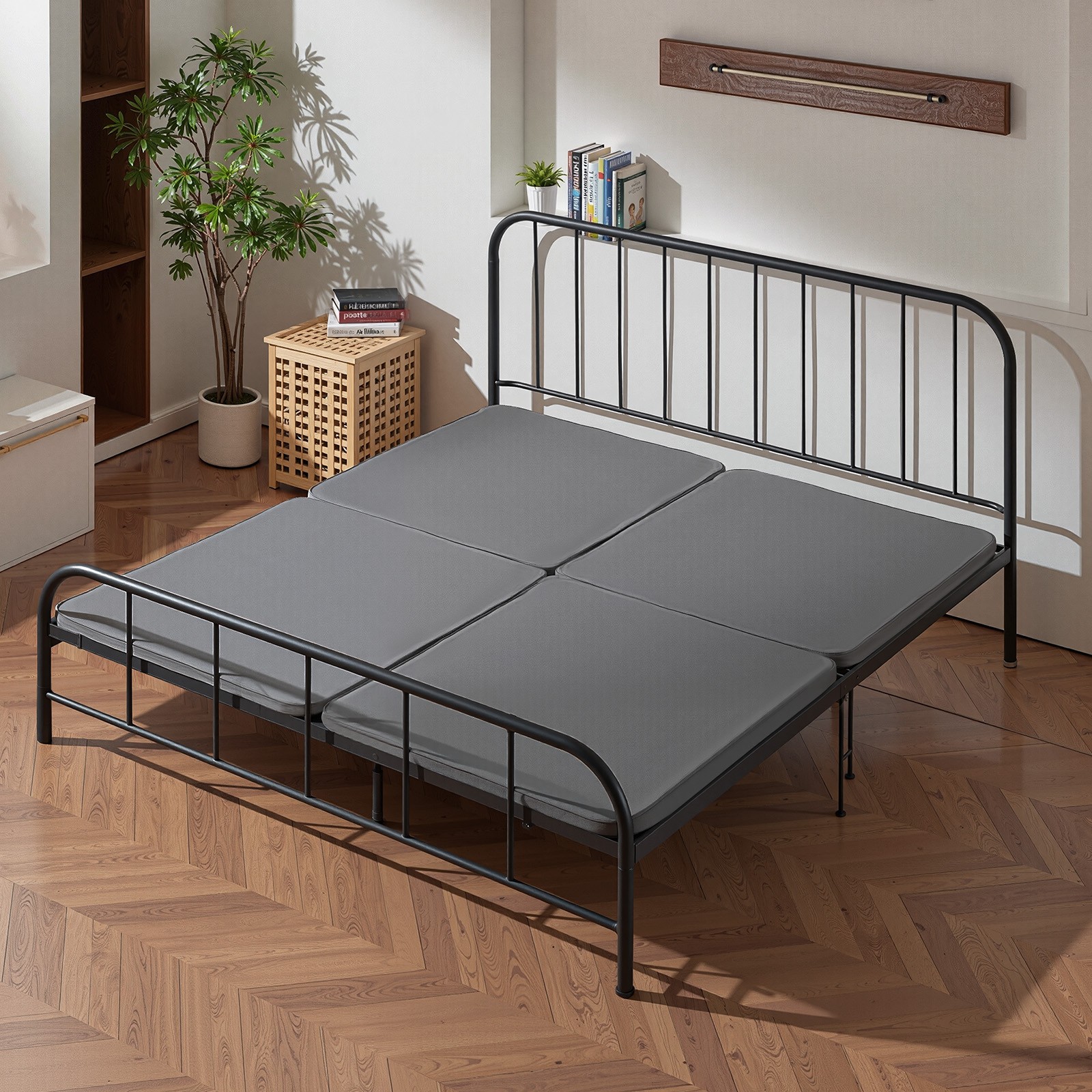 Uimoso King Size Bed Support Board 1.5 in Slats with Durable Cloth, Set of 4