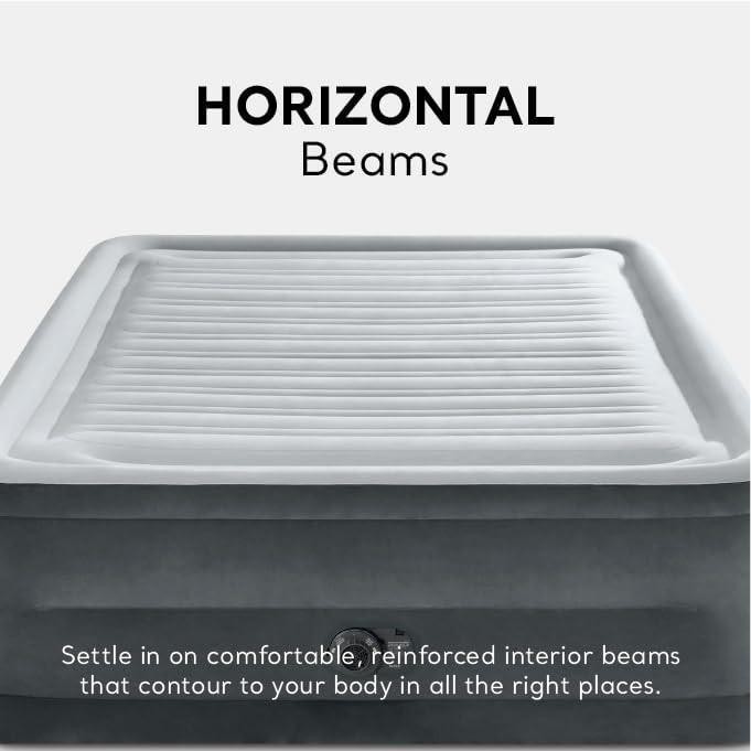 Intex 64417ED 22in Queen Dura-Beam Comfort Plush High-Rise Inflatable Air Mattre