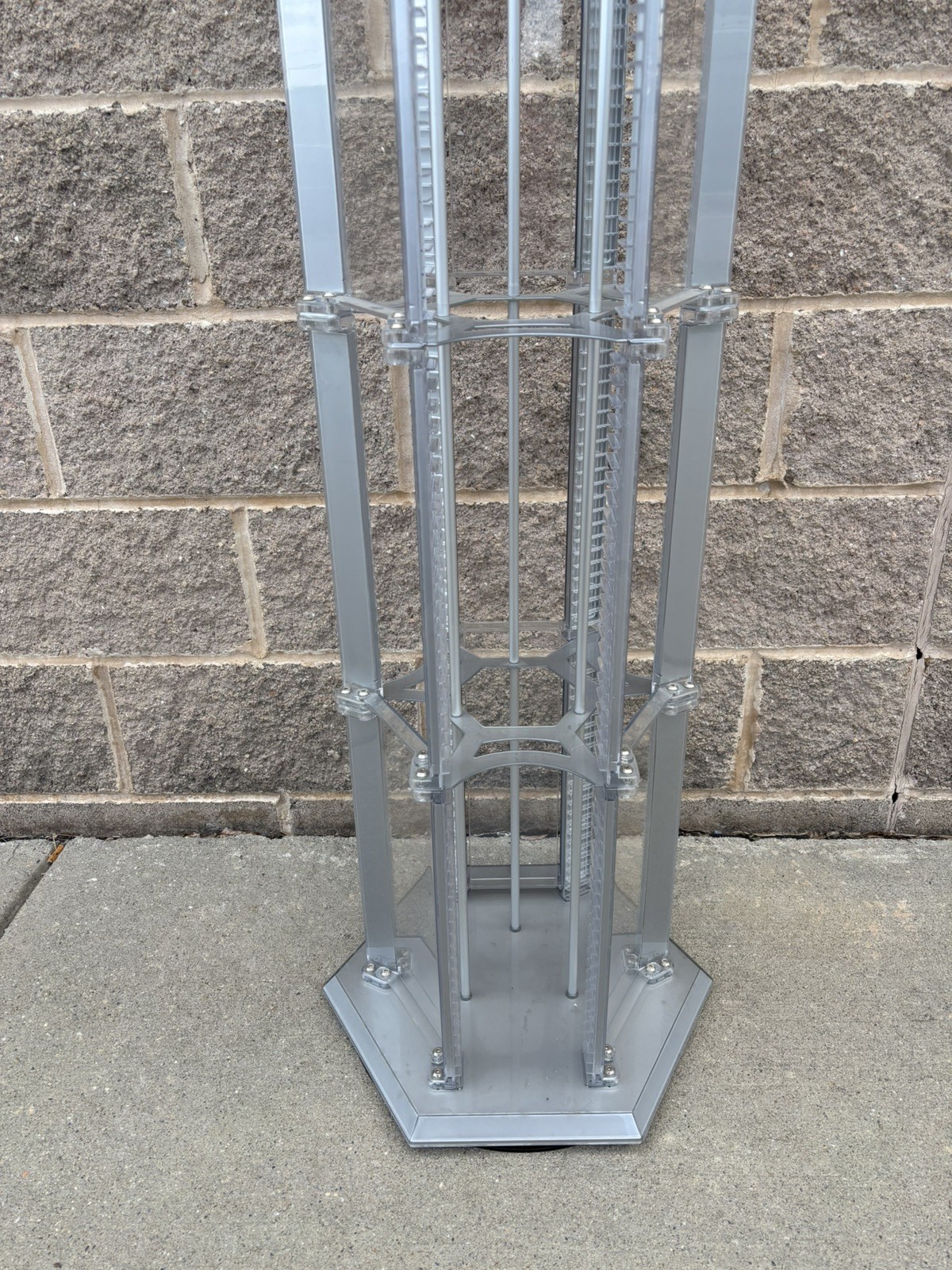 5ft / 60” Vintage Plastic CD Tower Rack Stand Holds 400 CDs Copenhagen RARE!
