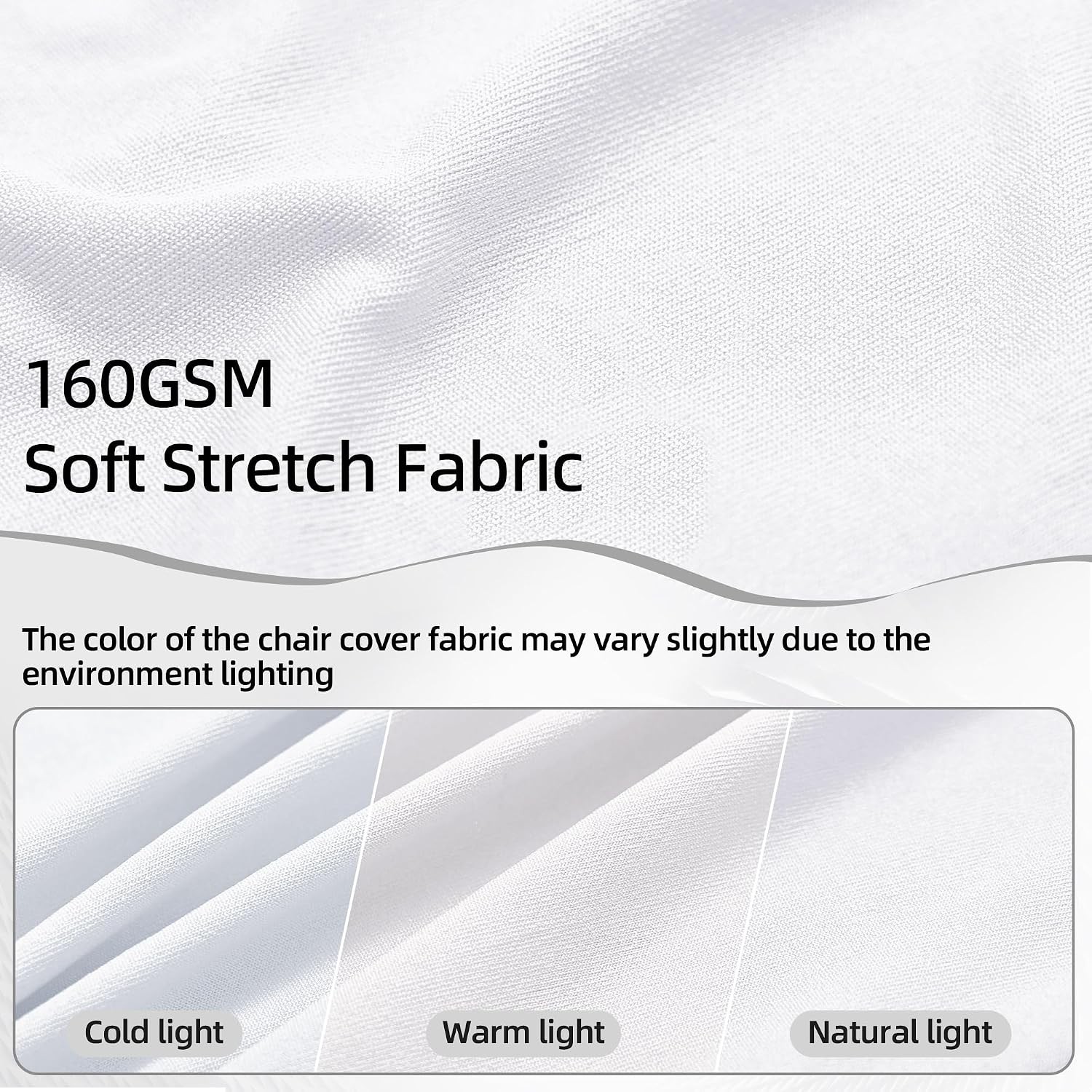 1 Pack White Spandex Stretch Folding Chair Covers for Wedding Party,Universal