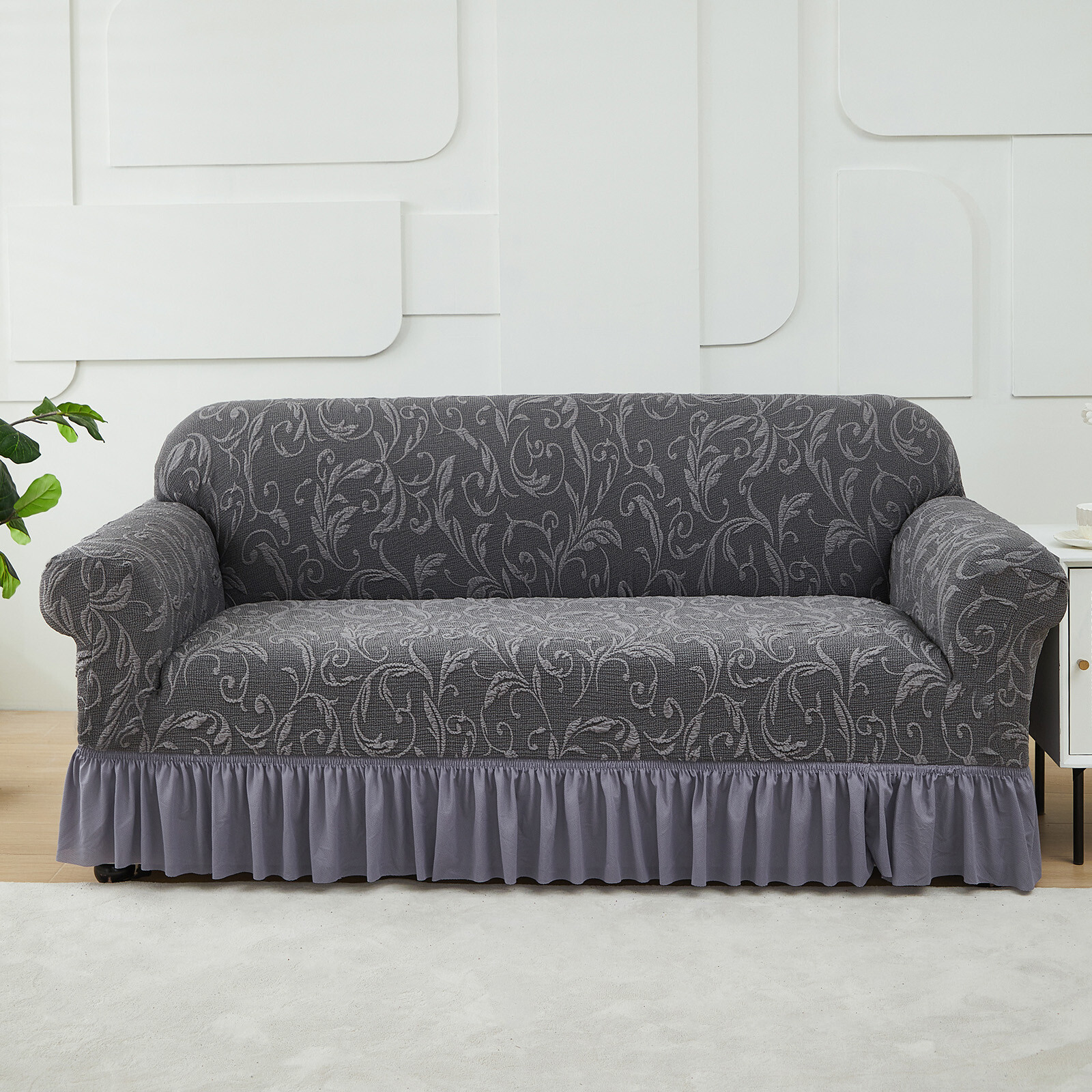Soft Jacquard Sofa Cover Stretch Couch Cover 1/2/3/4 Seater Slipcover Protector