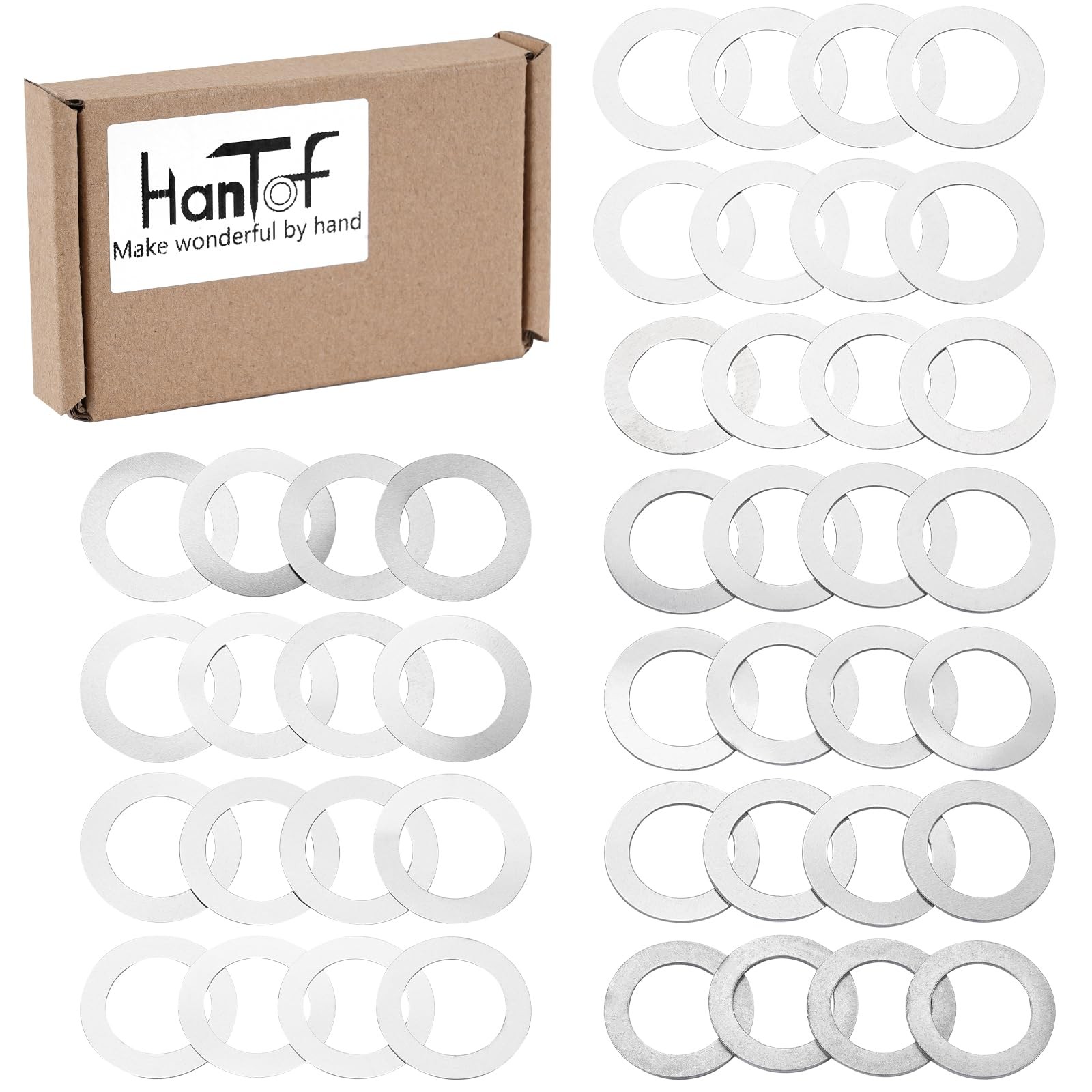 1/2 x 28 Barrel Shim Kit for Muzzle Brake Alignment Set .223/5.56mm (44 Pack)