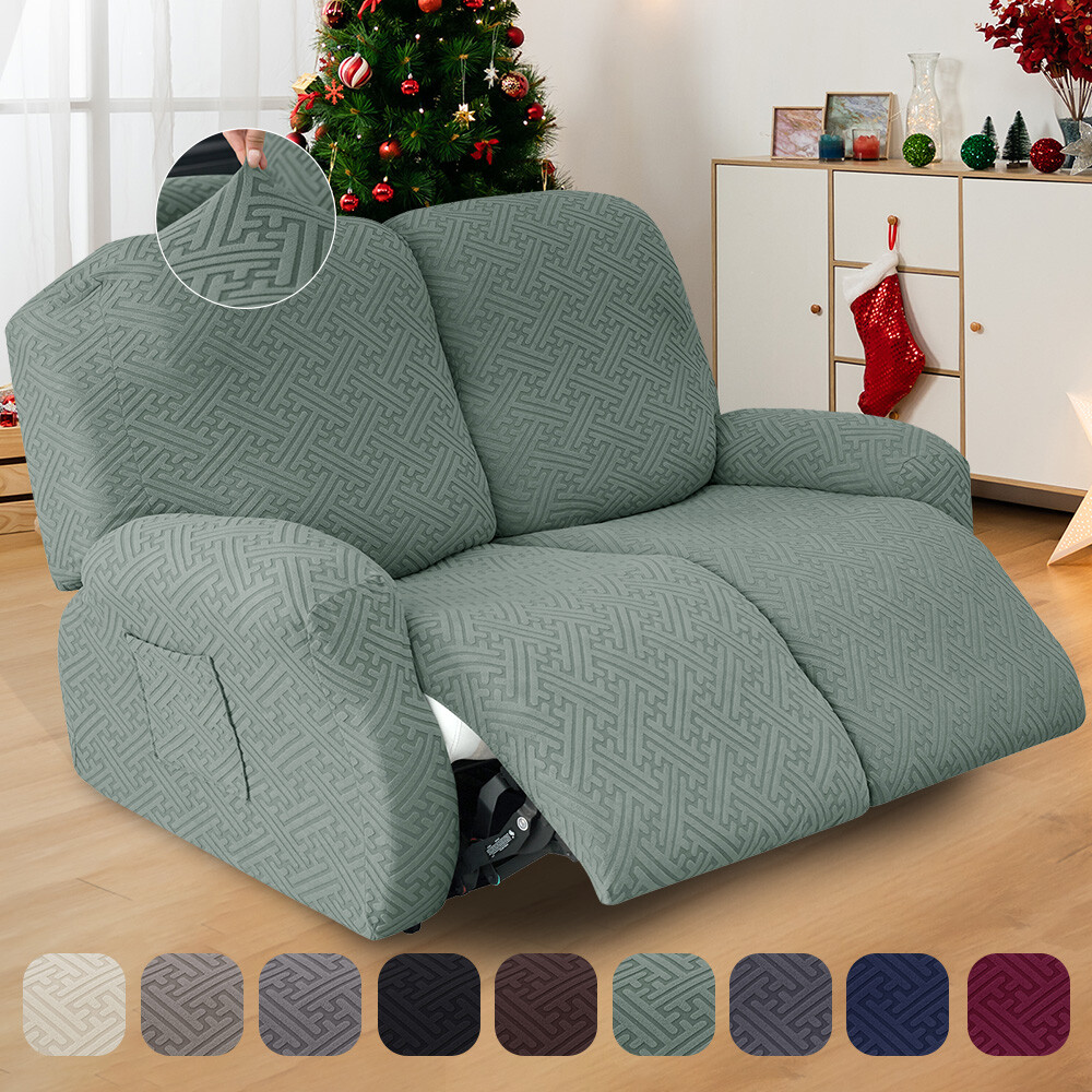 1/2/3 Seater Elastic Recliner Sofa Cover Stretch Armchair Covers Couch Slipcover
