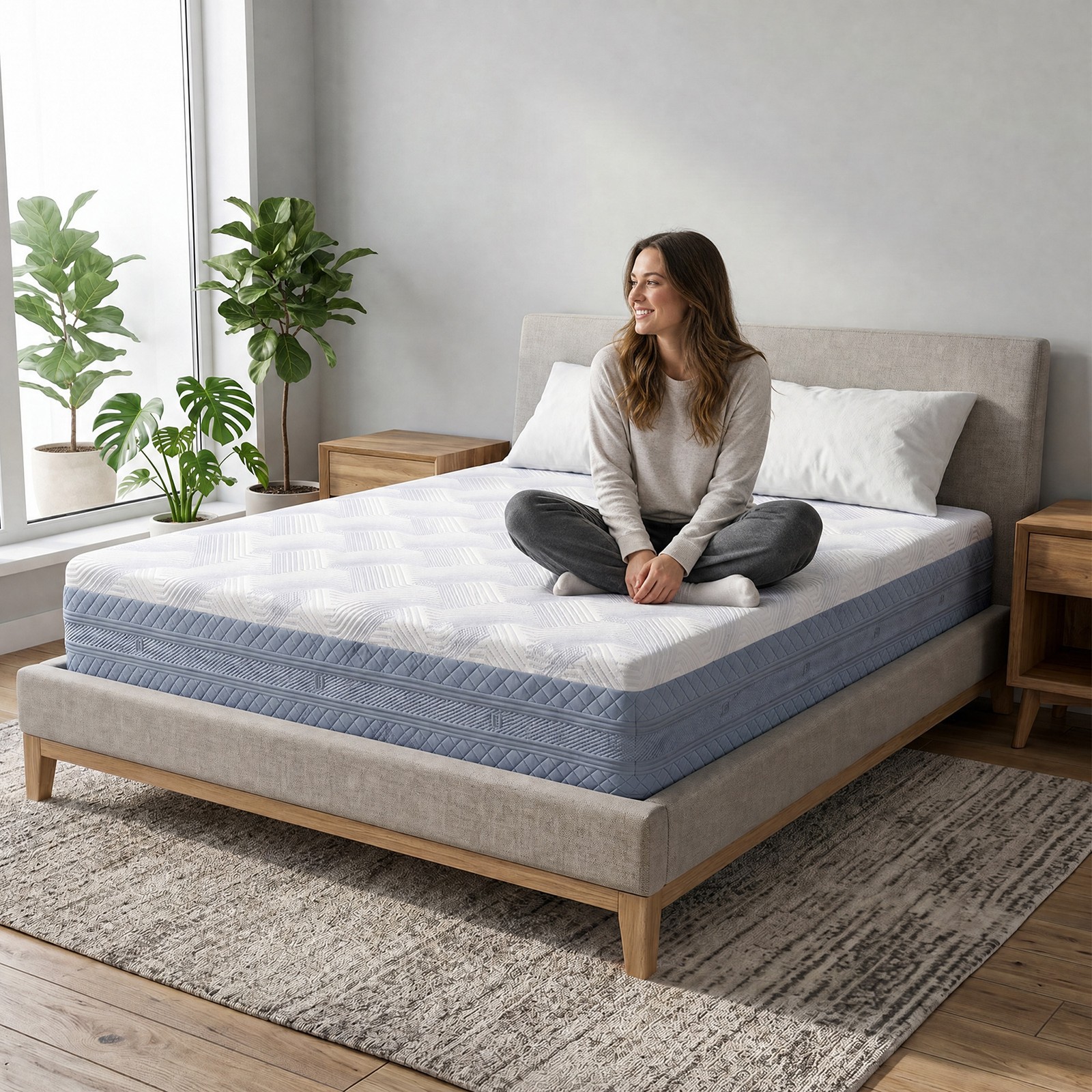 King Size Mattress 12 Inch High Density Soft Support Memory Foam Mattress Safety