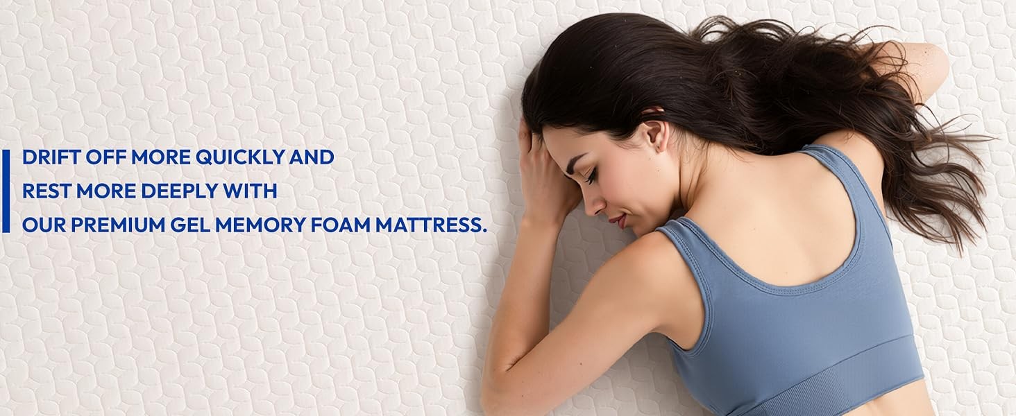 10 Inch Twin Mattress, Medium Plush Gel Memory Foam Mattress in a Box, Pressure