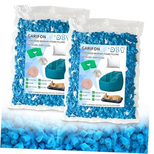 10lbs Bean Bag Filler, Pillow Bean Bag Stuffing Electric Blue & White 10 Pounds
