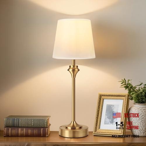 Portables Cordless Table Lamp,Battery Operated Lamp,5200mAh 1Pack-16.5in Gold