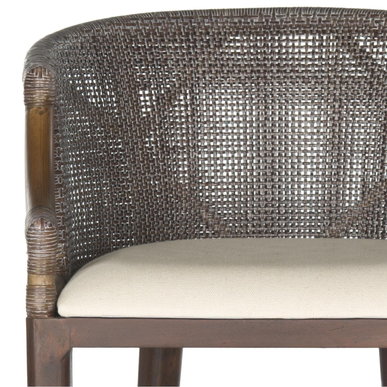 SAFAVIEH Brando Bar Stool | Brown / White |
