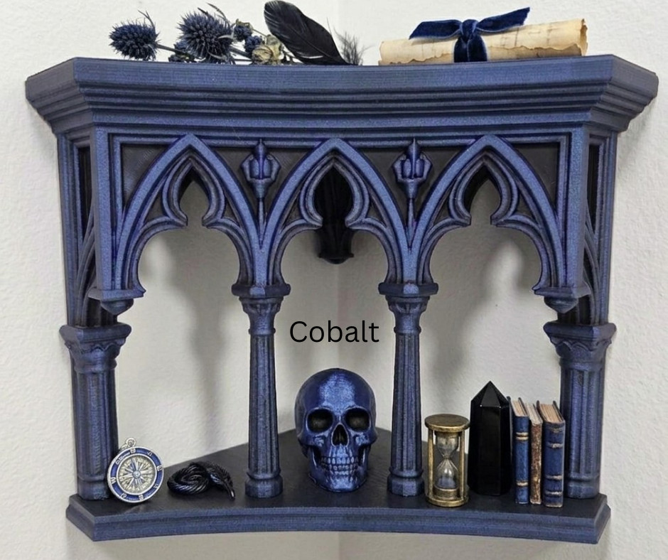 Large 12inch Gothic Cathedral Corner Shelf Victorian Wall Decor, Crystal Display
