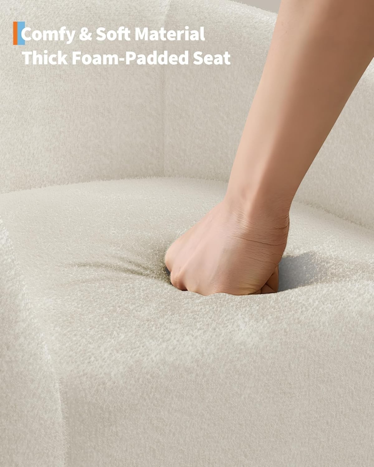 Accent Chair Living Room Chairs Boucle Barrel Chairs Round Armchairs for Bedroom
