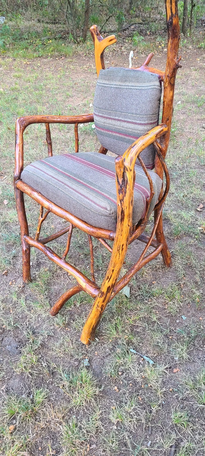 Handmade Free Form Wooden Chair Rustic Country Conversation Piece