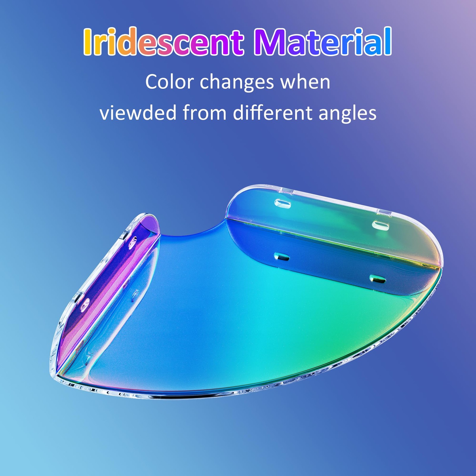 Sezanrpt 7×7 Inch Corner Shelf Wall Mount Set of 2, Iridescent Acrylic Corner…