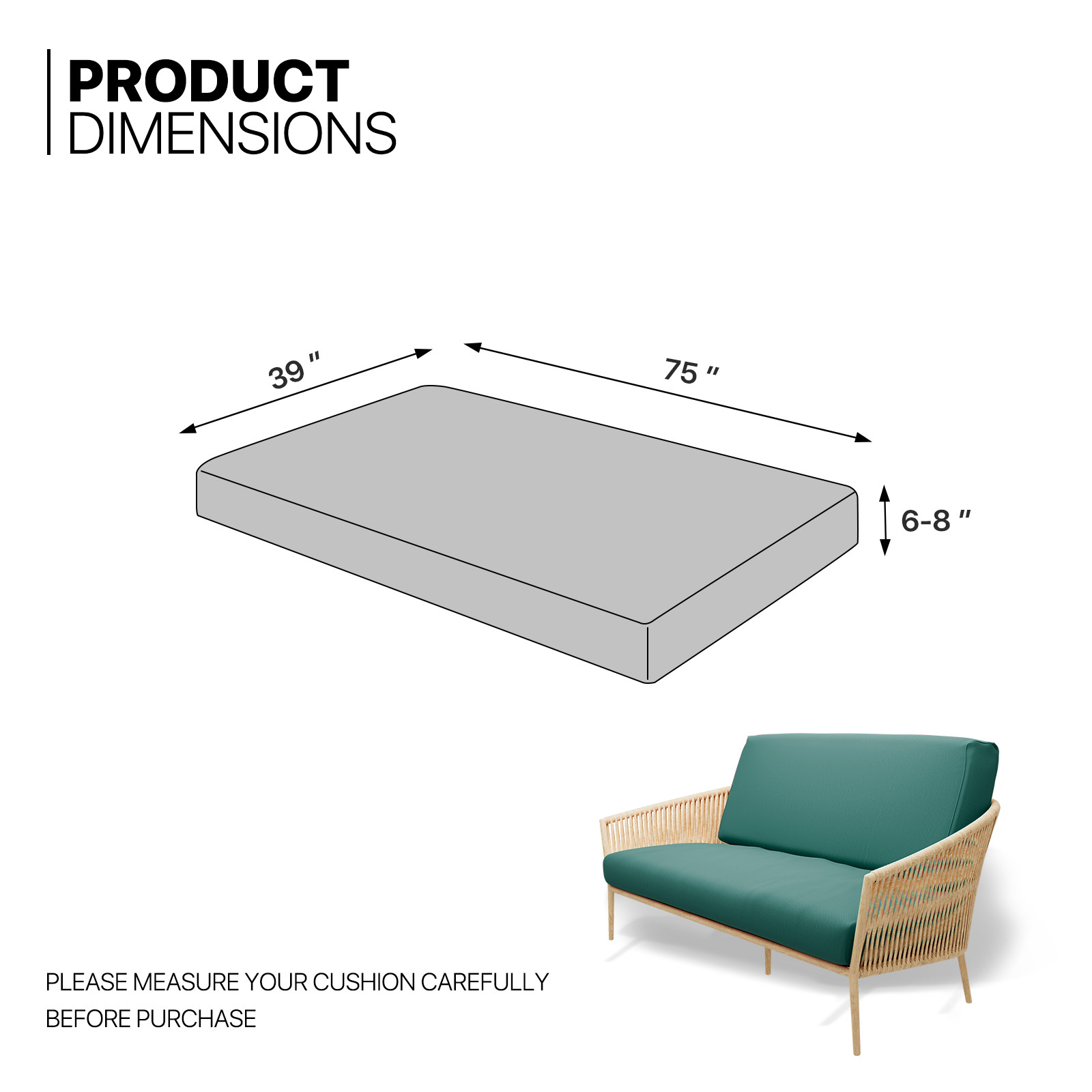 Teal Green Twin Size Slipcovers Cushion Stretch Futon Cover Couch Sofa Protector