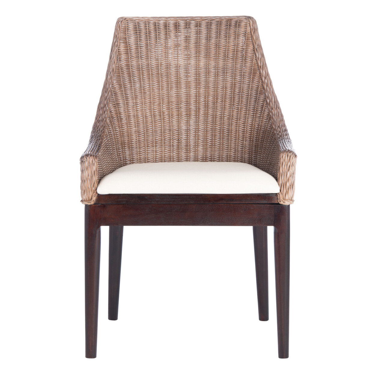 SAFAVIEH Franco Sloping Chair | Brown / White |