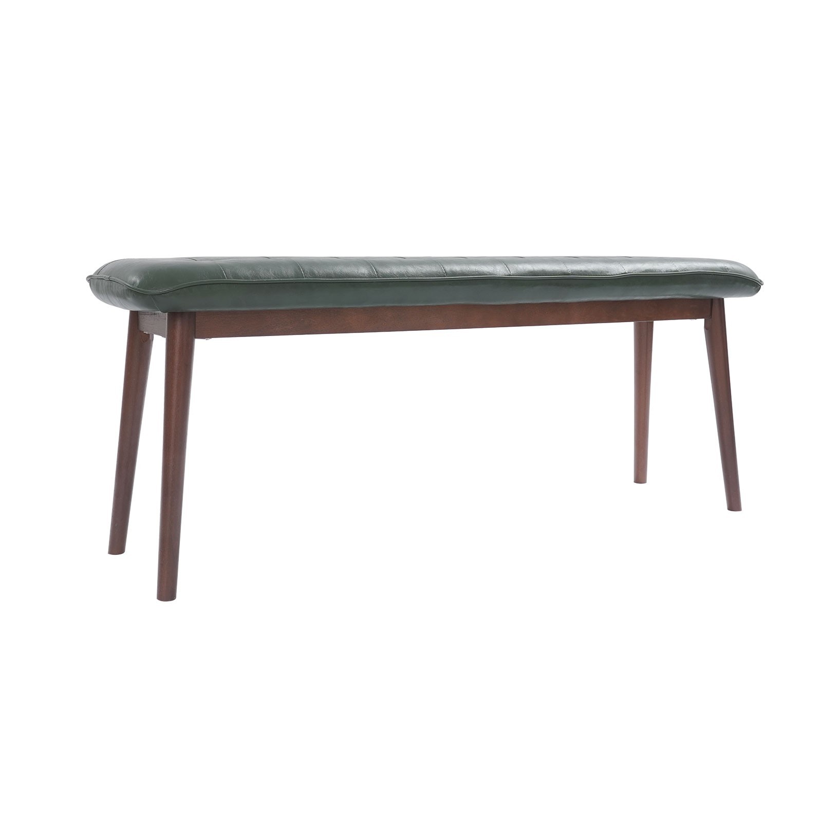 47.2 Inch Upholstered Entryway Wood Bench, Modern Shoe Bench Seat, Dark Green