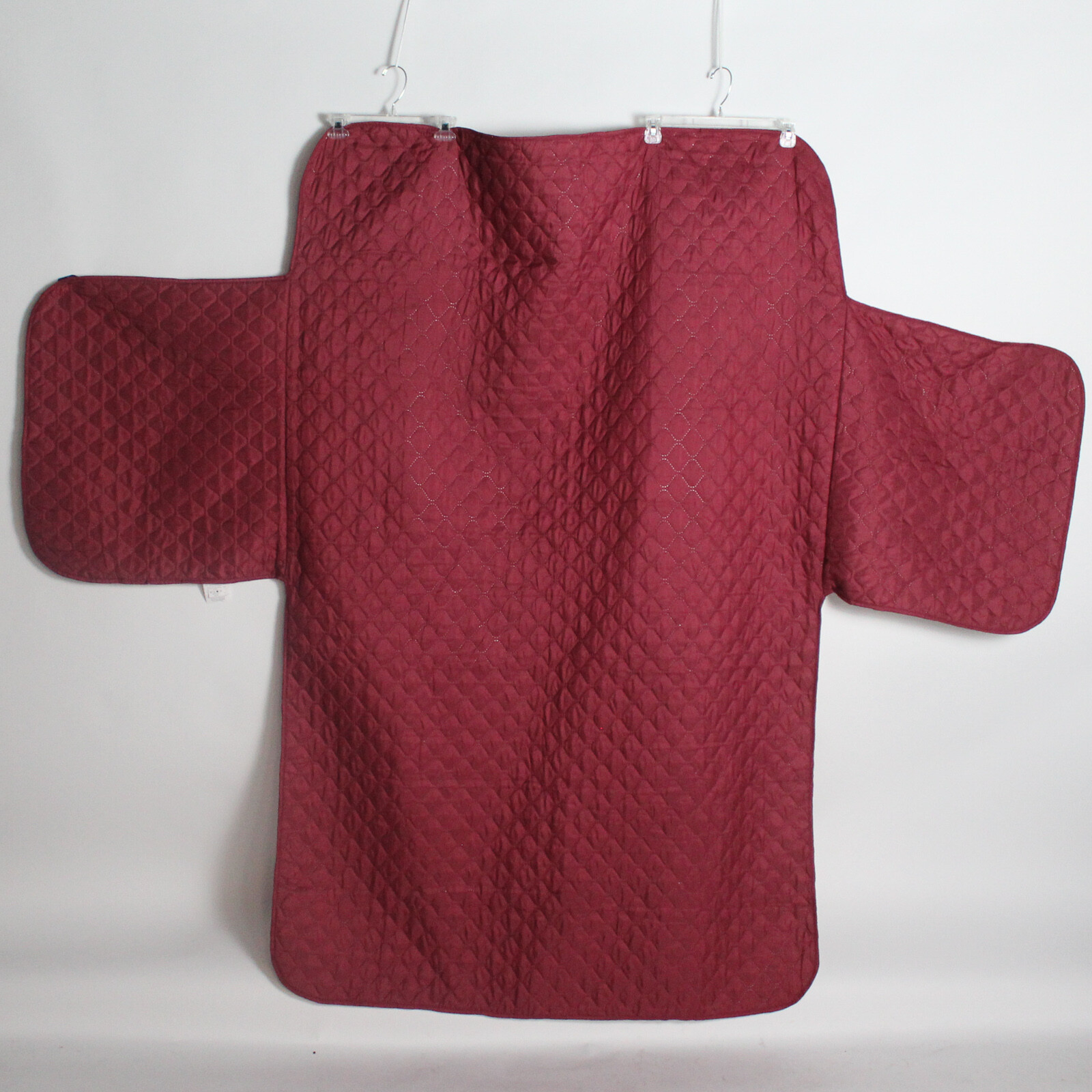 Dolly Madison Love Seat Slipcover Protector Burgundy Argyle Pattern 70 X 88 in
