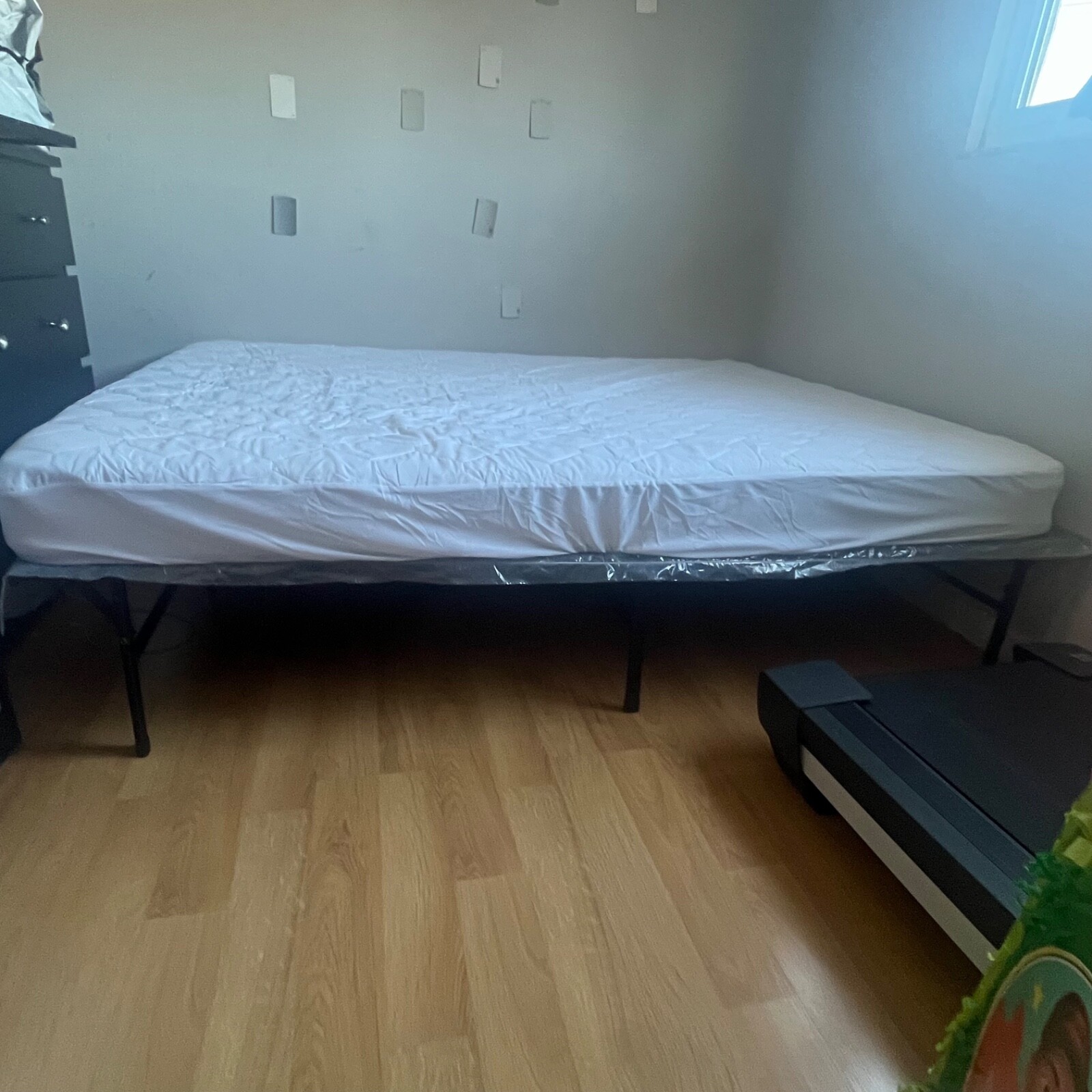 Queen Size Bed Frame;Includes Queen Size Mattress (1 year used )