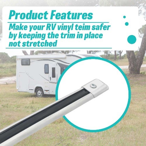 Trim End Caps Vinyl Trim Strips Flat End Cap for Camper Trailer 1″ Trim Molding