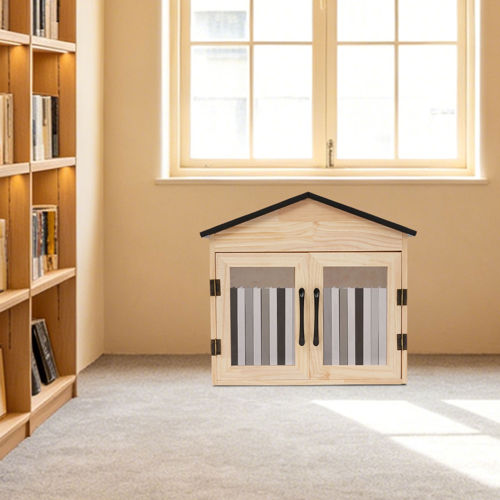Modern Library Box Outdoor,Free Library Box Little Outdoor Book Storage,Wood
