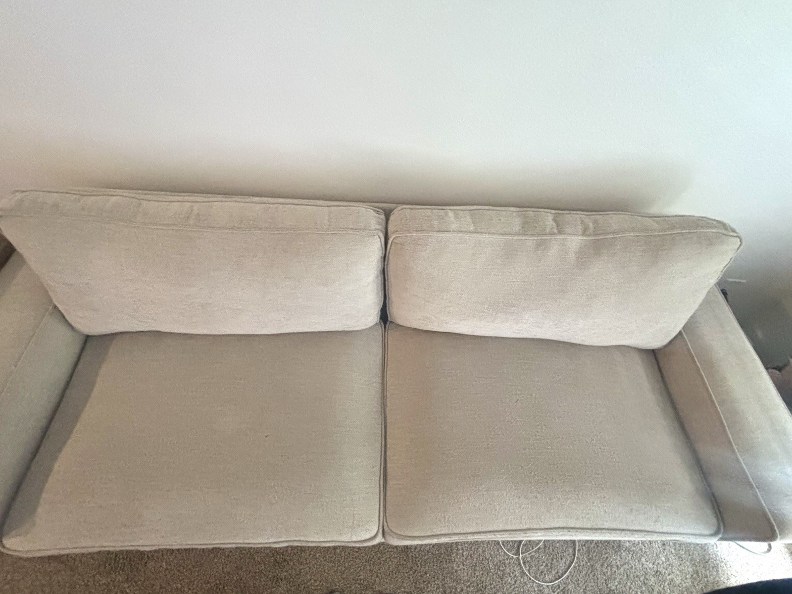 Cream Two Seater Sofa