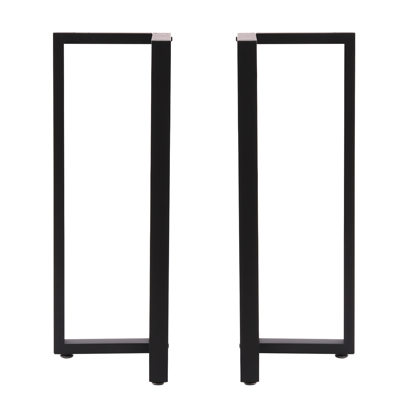 35in V-Shape Metal Coffee Table Legs Set of 2, Heavy Duty Iron Black