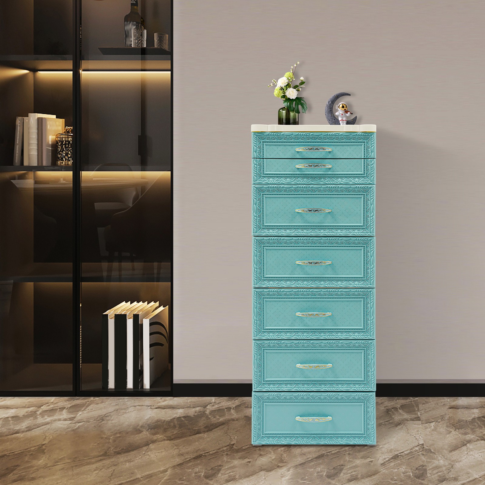 Dresser for Bedroom with 7 Drawers Tall Chest of Drawers 7 Drawer Dresser