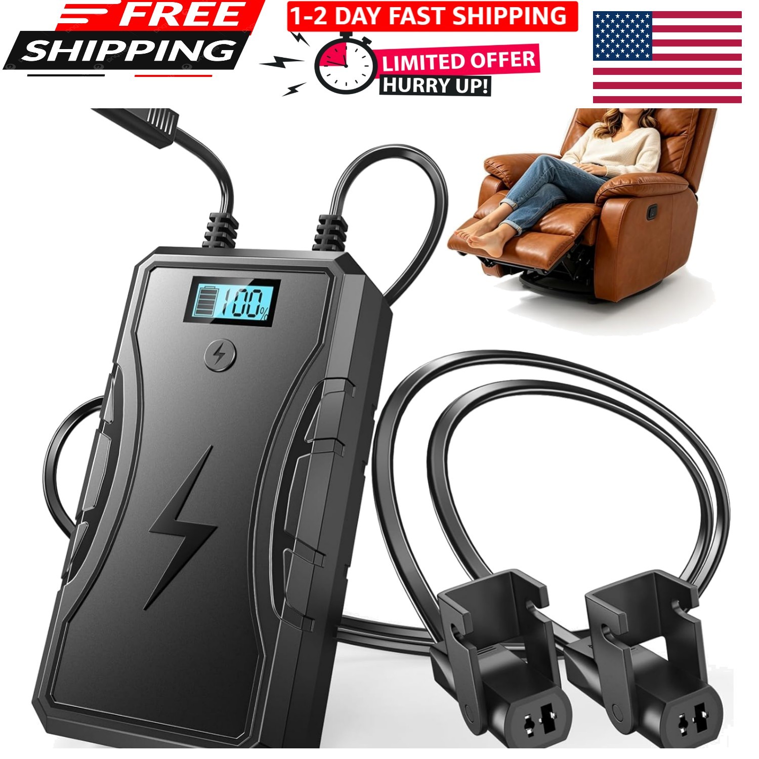 Battery Pack for Reclining Furniture – Rechargeable Recliner Battery Pack – Univ