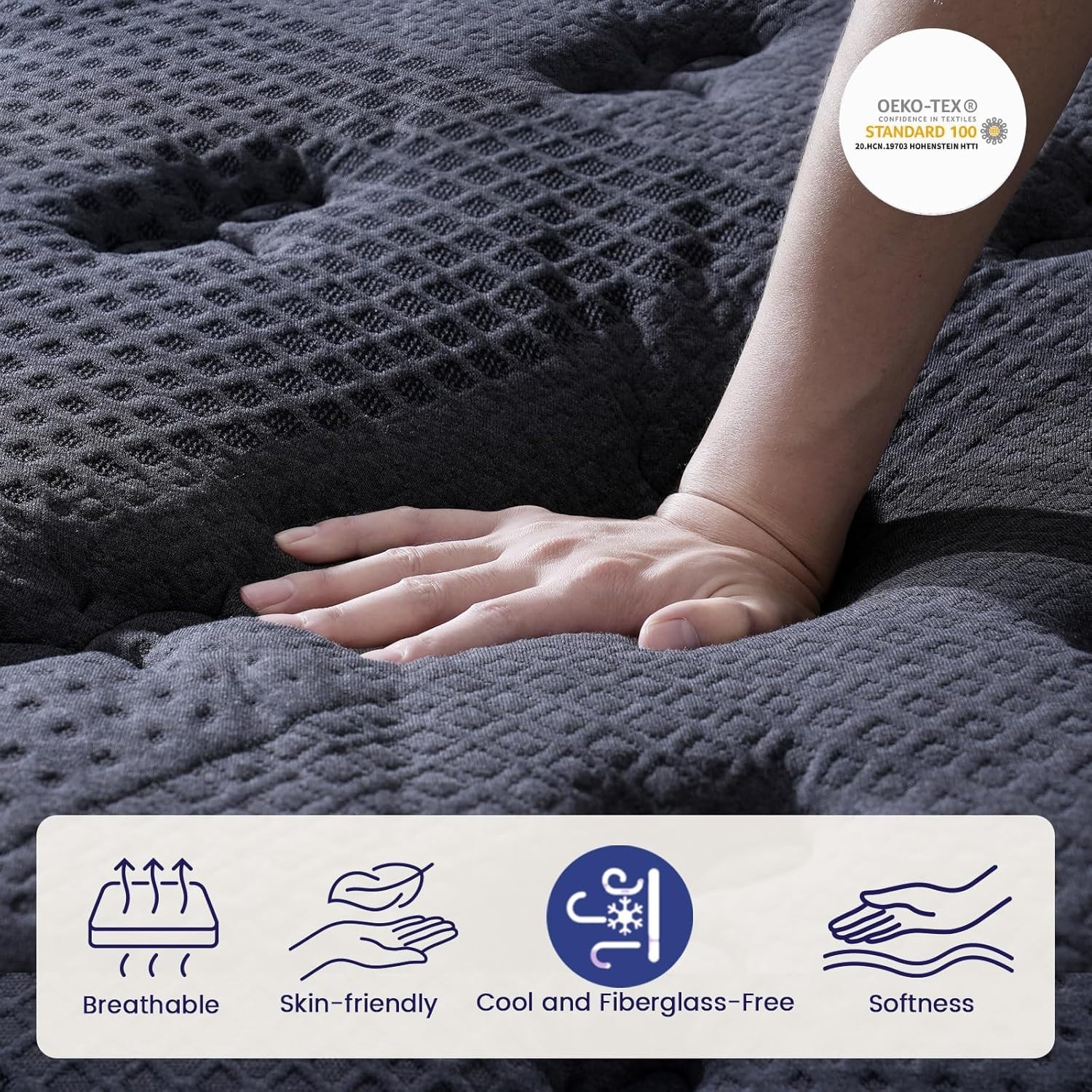 King Size Mattress (High-End Upgraded) Hotel Level Luxury 14 Inch Hybrid King Ma