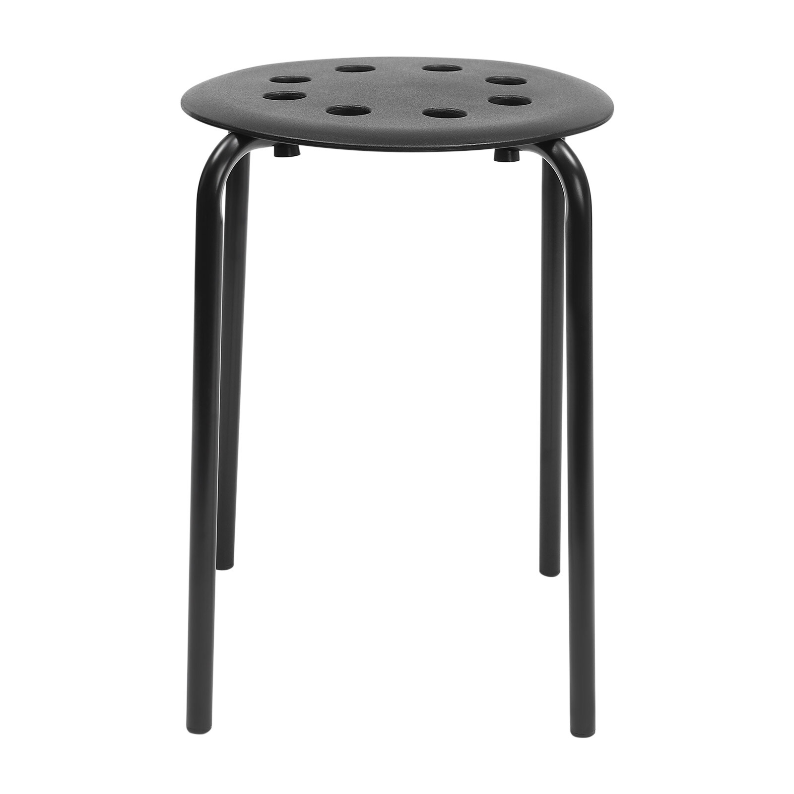Set of 10 Portable Plastic Stack Stools 17.5″ Height Backless Classroom Seating
