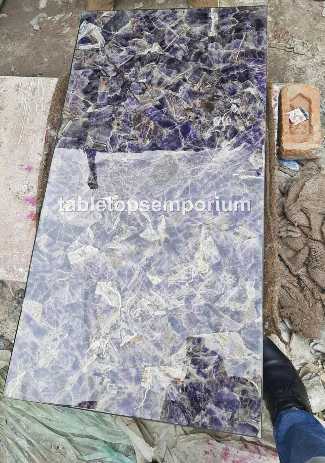 Amethyst Buy Top Table, Random Amethyst Stone Table Counter Table Slab Home Deco