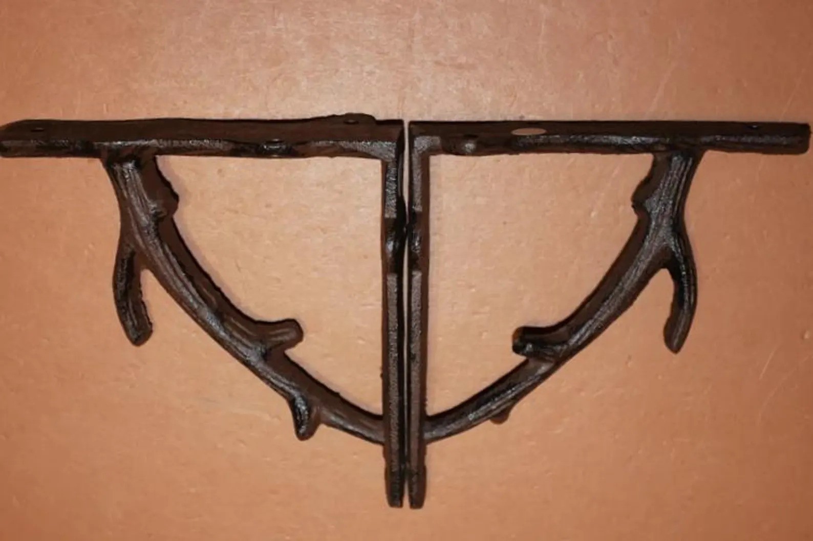 1-Tree Branch Design SHELF BRACKET,Nature Decor,Open Storage,Garden Accents,B-77