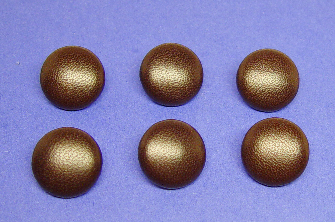 GENUINE LEATHER TUFTING BUTTONS 6 Dark Chocolate Brown 20mm (13/16″) made in USA
